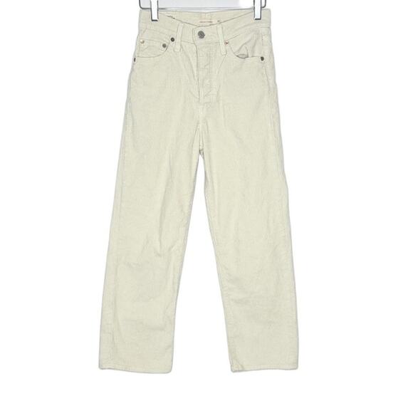 Levi's Ribcage Straight Ankle Jeans Corduroy Size 25 - Picture 3 of 13